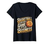Mujer Basketball Is Not Just A Game It's A Business - Camiseta Cuello V