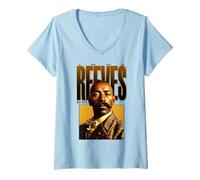Mujer Bass Reeves Historia Black Cowboy Western Legend Camiseta Cuello V