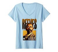 Mujer Bass Reeves Western Lawman Afroamericano Negro Icono Camiseta Cuello V
