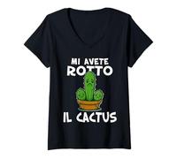Mujer Basta mi avete rotto il cactus, Non ne posso più Irriverente Camiseta Cuello V