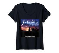 Mujer Batalla de Fredericksburg Guerra Civil Camiseta Cuello V