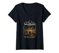Mujer Batalla del Desierto Guerra Civil de 1864 Camiseta Cuello V