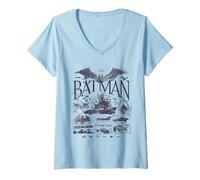 Mujer Batman Big Logo Batmobiles Camiseta Cuello V