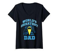 Mujer Batman Father's Day World'S Greatest Dad Camiseta Cuello V