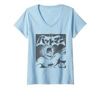 Mujer Batman Kanji Logo Square Camiseta Cuello V