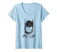 Mujer Batman Logo Classic Hero Dark Knight DC Icono Camiseta Cuello V