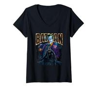 Mujer Batman | Mercancía Oficial de la película Batman 1989 | WBUBTM01 Camiseta Cuello V