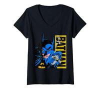 Mujer Batman | Mercancía Oficial de la película Batman & Robin | WBUBMR01 Camiseta Cuello V