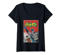 Mujer Batman Robin Kanji Big Logo Camiseta Cuello V