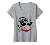 Mujer Batman The Dark Knight Joker Jokes on You Camiseta Cuello V