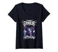 Mujer Batman The Joker Laugh Metal Camiseta Cuello V