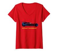 Mujer Batman v Superman The Batmobile Drawing Camiseta Cuello V