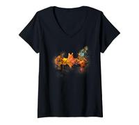 Mujer Batman Vibrant Logo Camiseta Cuello V