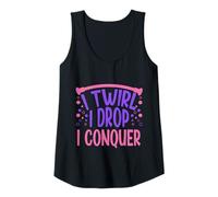 Mujer Baton Twirling I Twirl I Drop I Conquista Baton Twirler Camiseta sin Mangas