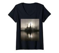 Mujer Battersea South London Tees Central eléctrica Camiseta Cuello V