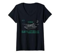 Mujer Battlezone Retro Tank Arcade Game Pantalla de Inicio Camiseta Cuello V