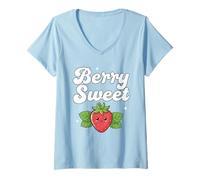 Mujer Baya Dulce, Linda Fruta Kawaii Camiseta Cuello V