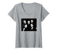 Mujer Bazooka Joe Adam Ant Early Rock Band Chris Duffy Fotografía Camiseta Cuello V