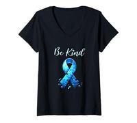 Mujer Be amable autismo camisa mujeres hombres aceptan comprender Camiseta Cuello V
