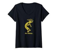 Mujer Be Funny Dancing Kokopelli Southwestern - Diseño Desgastado Camiseta Cuello V