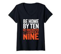 Mujer BE Home by Ten MY Imagination Clocks IN AT Nine Camiseta Cuello V
