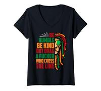 Mujer Be Humble Be Kind Beast Leo Roaring Birthday Lion Hombres Niño Camiseta Cuello V