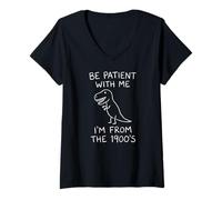 Mujer Be Patient with Me I'm from The 1900s, 80s 90s Birthday Camiseta Cuello V