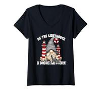 Mujer Be The Lighthouse Saying For Christian Mom and GNOME Lover Camiseta Cuello V