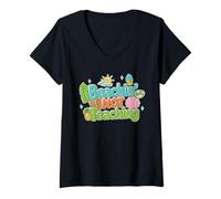 Mujer Beachin no enseñando Camisa Profesor Vacaciones de Verano Camiseta Cuello V