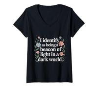 Mujer Beacon of Light in a World Full of Darkness |- Camiseta Cuello V