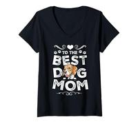 Mujer Beagle Best Dog Mom Dogs Lovers Funny Mothers Day Camiseta Cuello V