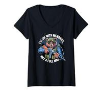 Mujer Bear I'll Die With Memories no es una revista completa Camiseta Cuello V