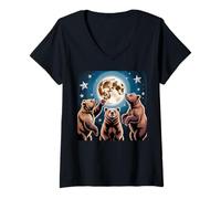 Mujer Bear Stuff Bears Jersey para hombre y mujer Moon Bear Lovers Camiseta Cuello V