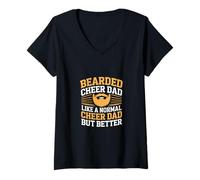 Mujer Bearded Cheer Dad Like A Normal Cheer Dad But Better -- Camiseta Cuello V