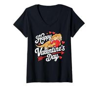 Mujer Bearded Dragon Valentine's Day Lover Saint Valentine Camiseta Cuello V