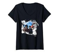 Mujer Beastie Boys NYC Licenciado a Ill Era Artista distópico Camiseta Cuello V
