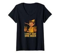 Mujer Beber Cerveza Borracha Fiesta Divertida mentiroso Octoberfest Oktoberfest Camiseta Cuello V
