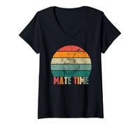 Mujer Bebida de Yerba Mate Argentina para los Amantes de la Yerba Mate Camiseta Cuello V