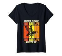 Mujer Beekeeper Graphic Funny Bee Cute Honey Lover Apicultura Camiseta Cuello V