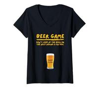 Mujer Beer Game Dont Look At The Beer Or Next Round Is On You Camiseta Cuello V