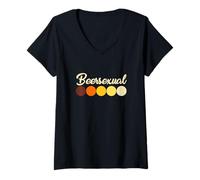 Mujer Beersexual Amante Divertido de la Cerveza, Humor Ale Lager Camiseta Cuello V