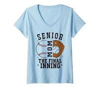 Mujer Béisbol Senior Mom 2026 La última Entrada Camiseta Cuello V