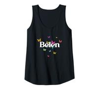 Mujer BÉLEN - Hermoso nombre de niña con mariposas coloridas Camiseta sin Mangas