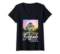 Mujer Belgrado Serbia Camiseta Cuello V