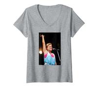 Mujer Belinda Carlisle de Go-Go Tenemos el Ritmo Michael Grecco Camiseta Cuello V