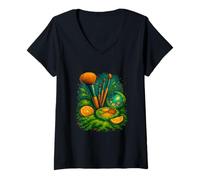 Mujer Belleza Botánica Natural Mood Maquillaje Arte Camiseta Cuello V