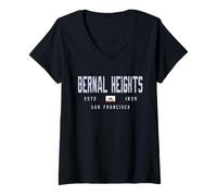 Mujer Bernal Heights San Francisco Campo de California Camiseta Cuello V