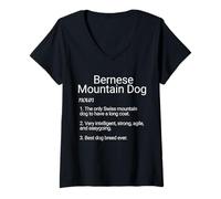 Mujer Bernese Mountain Dog Breed Definition Cute Puppy Bernese Camiseta Cuello V
