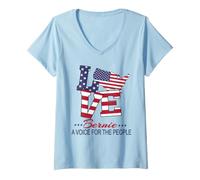 Mujer Bernie Sanders Grassroots America Cool Love The USA Flag Camiseta Cuello V