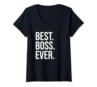 Mujer Best Boss Award That Says Best Boss Ever Sign,Funny Boss Men Camiseta Cuello V
